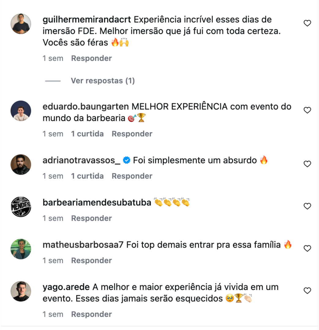 Comentários de alunos — parte 4